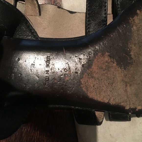 Pre-Owned Balenciaga Black Leather Caged Sandals - Picture 6 of 6